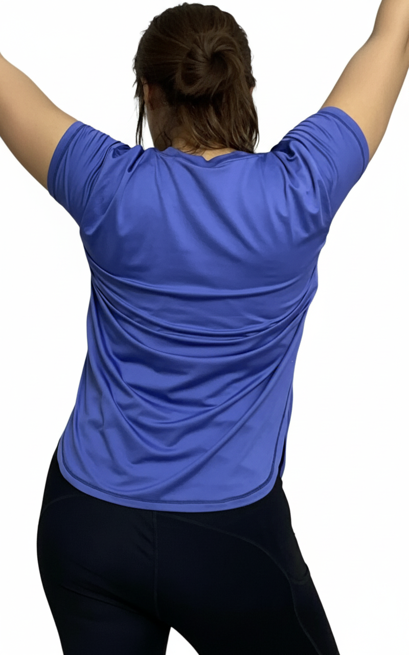 Relaxed Fit Slit-Hem Performance T-Shirt