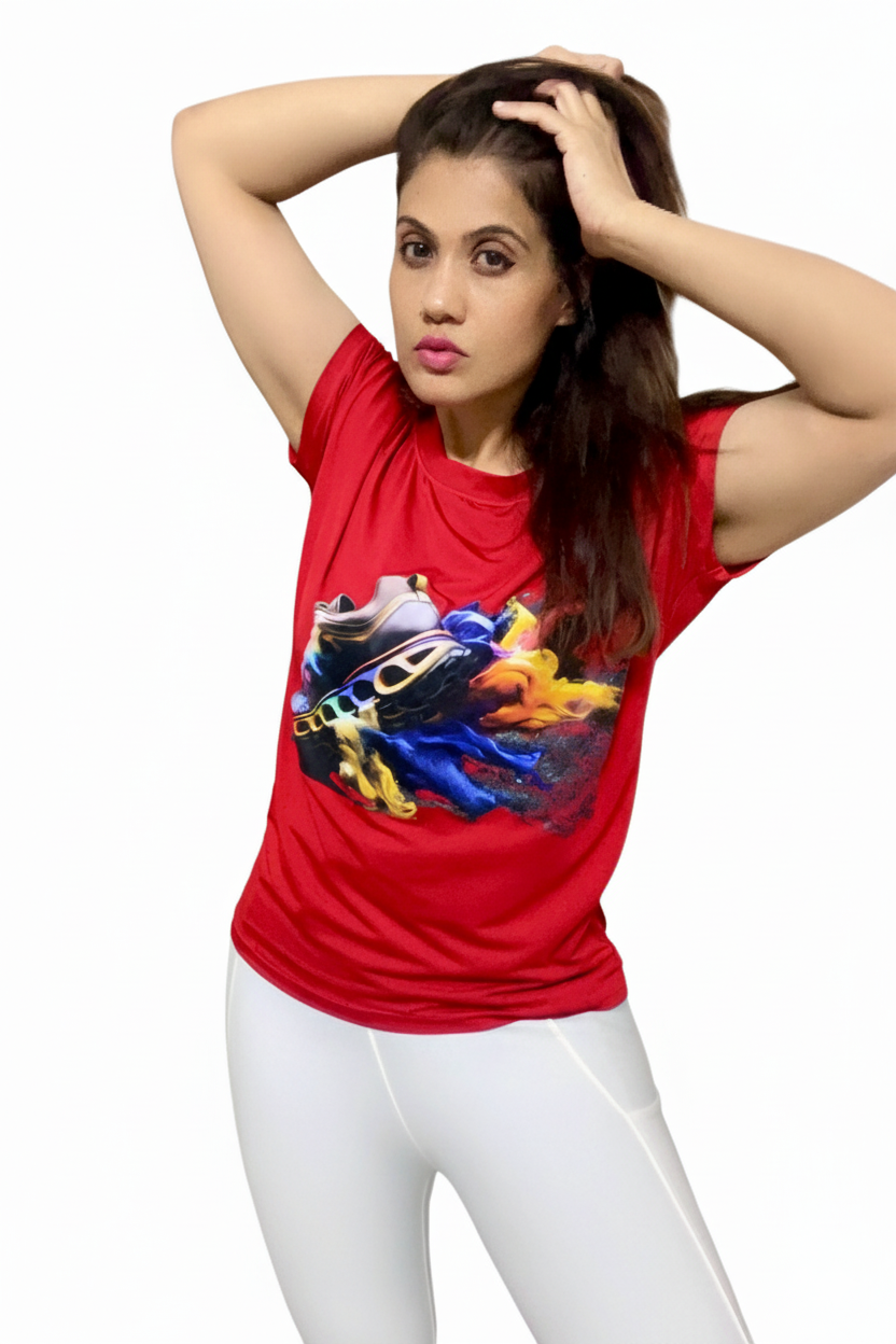 Foot Print Graphic Tee Shirt