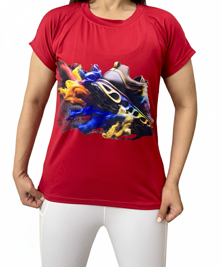 Foot Print Graphic Tee Shirt