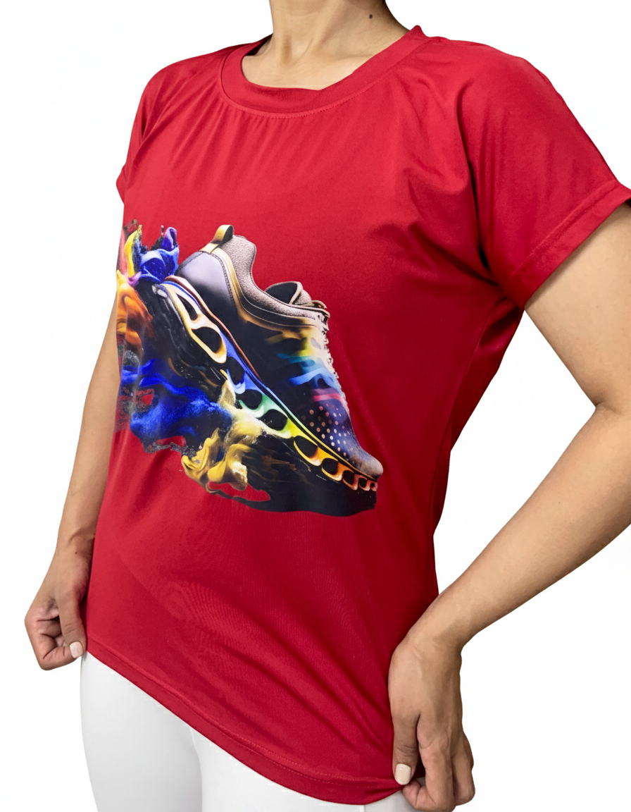 Foot Print Graphic Tee Shirt