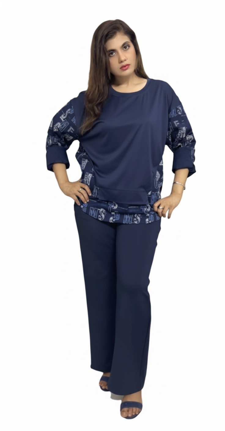 Luxury Style Layered Top with Blue Flapper