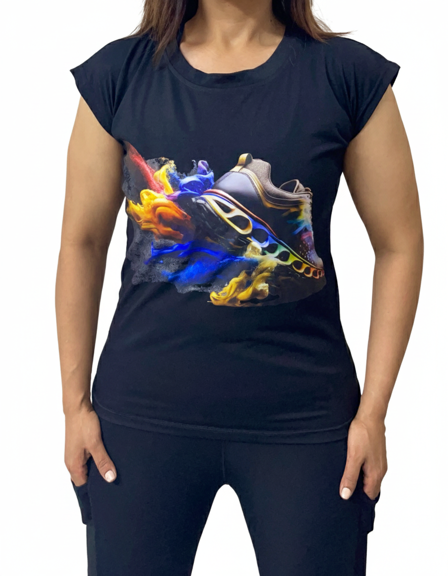 Foot Print Graphic Tee Shirt