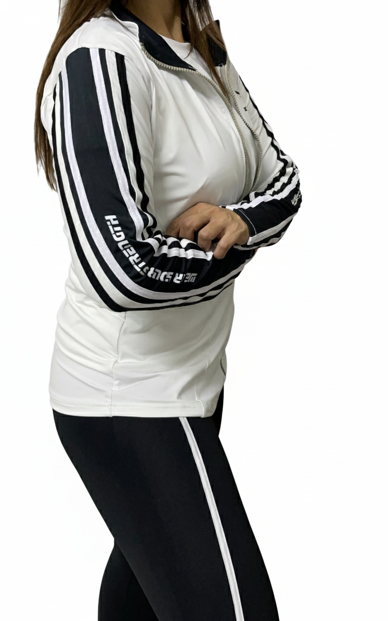 Monochromatic Zippered Track Jacket