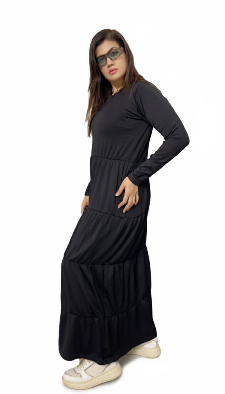 Stylish Tiered Maxi Dress Set