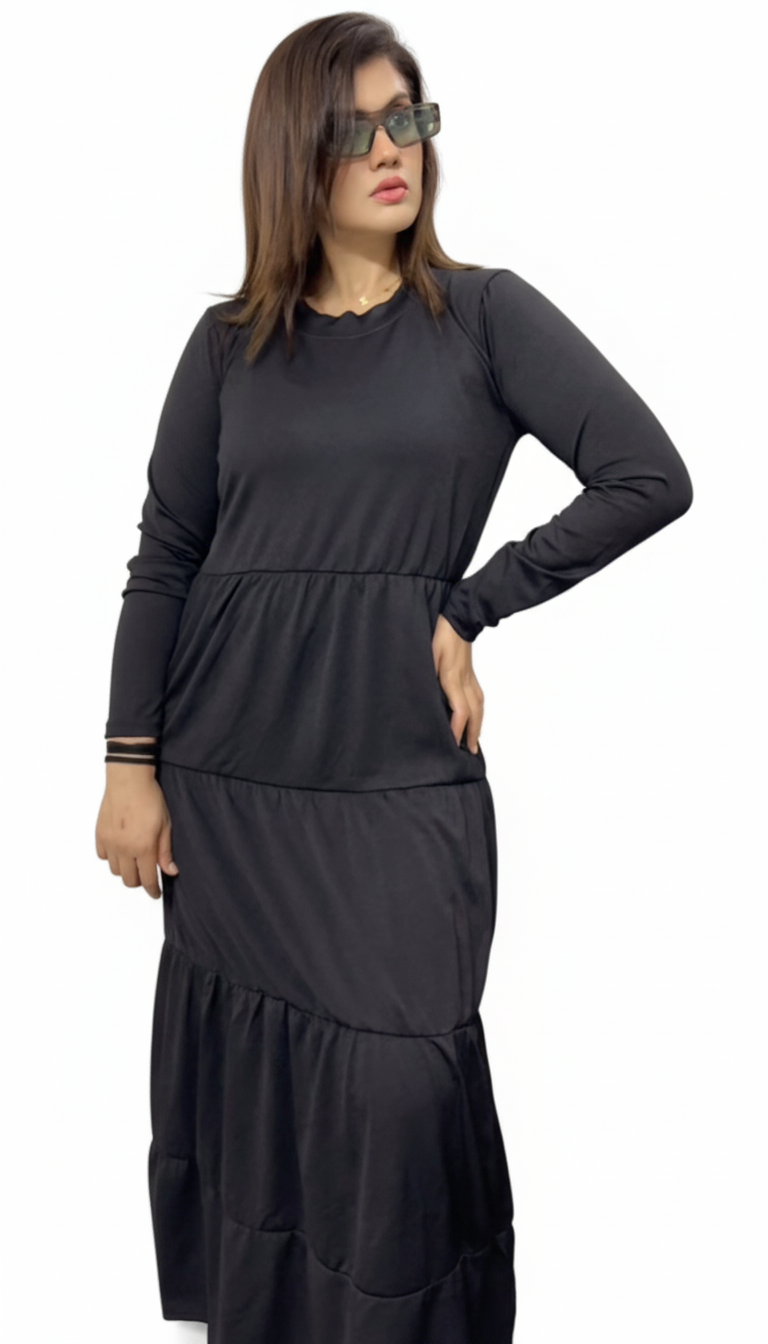 Stylish Tiered Maxi Dress Set