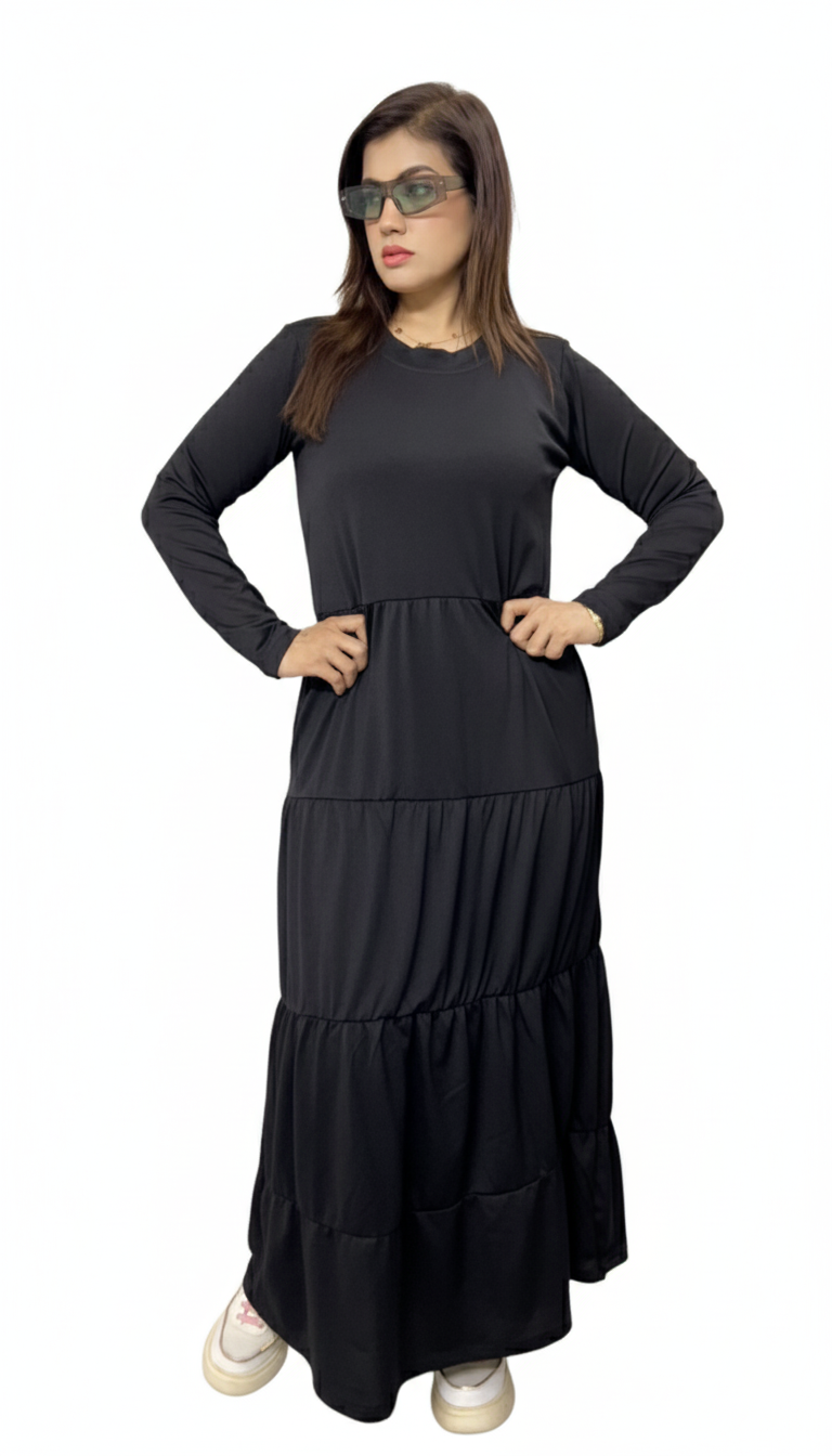 Stylish Tiered Maxi Dress Set