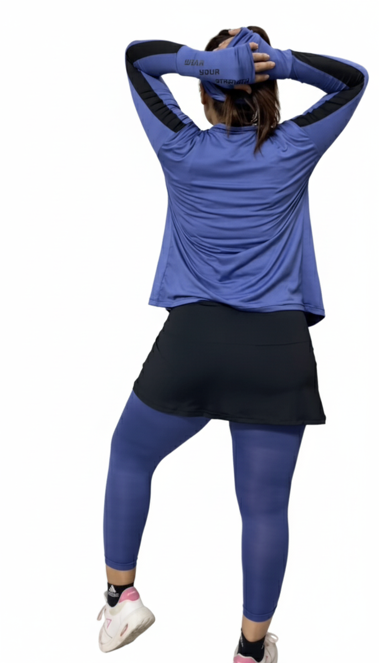 Two Tone 4 piece Padel Dress Style Skort Set