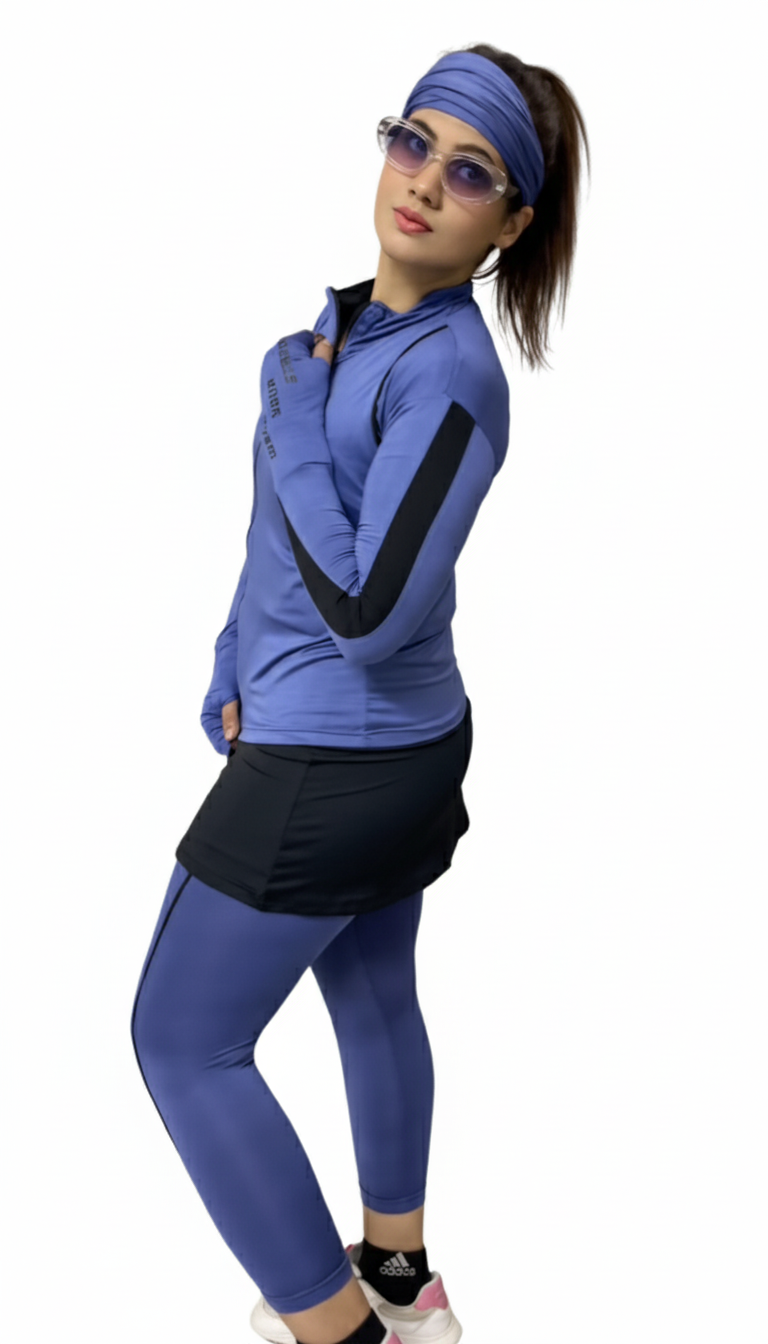 Two Tone 4 piece Padel Dress Style Skort Set