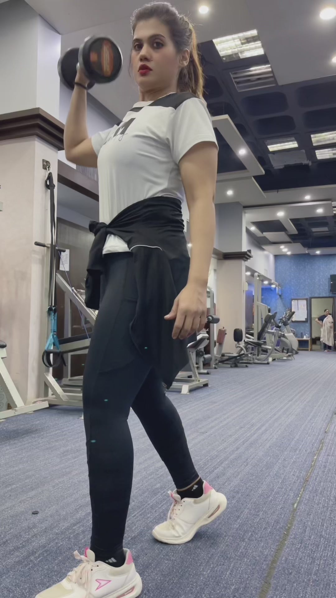 Mesh Insert White Fitness  T-Shirt