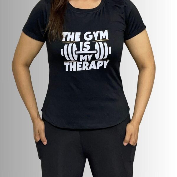 Black Gym Therapy Tee Shirts